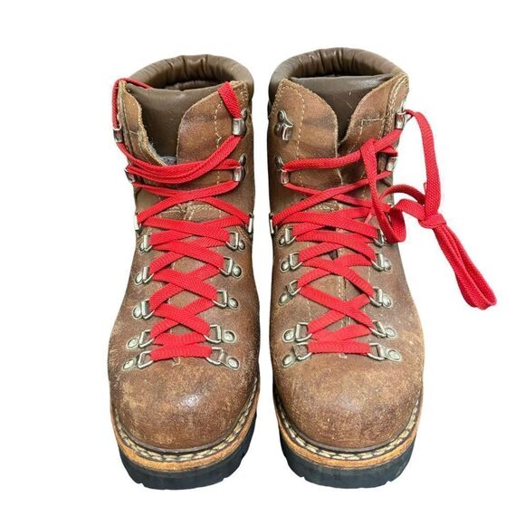 Men's Brown Hiking Boots with Red Laces - Picture 2 of 6
